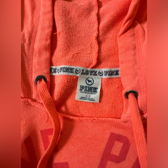 VS PINK Orange Slouchy Pullover Hoodie, Size Small - Picture 7 of 7